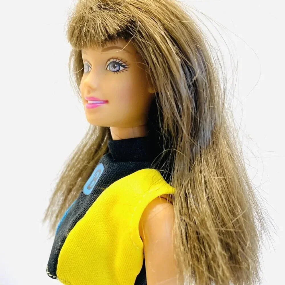 MATTEL BARBIE Doll Brunette Hair Brown Eyes Lifeguard 2 Piece Outfit 12" Tall - Picture 3 of 13